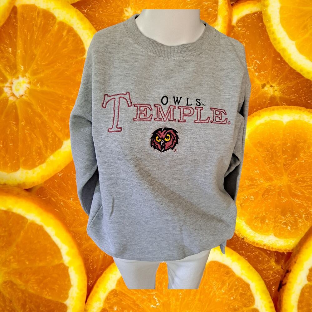 OVB Temple Owls Embroidered Gray with Owl Size‎ Small